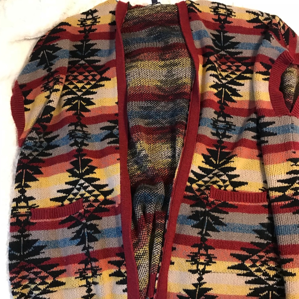 Short sleeve open sweater